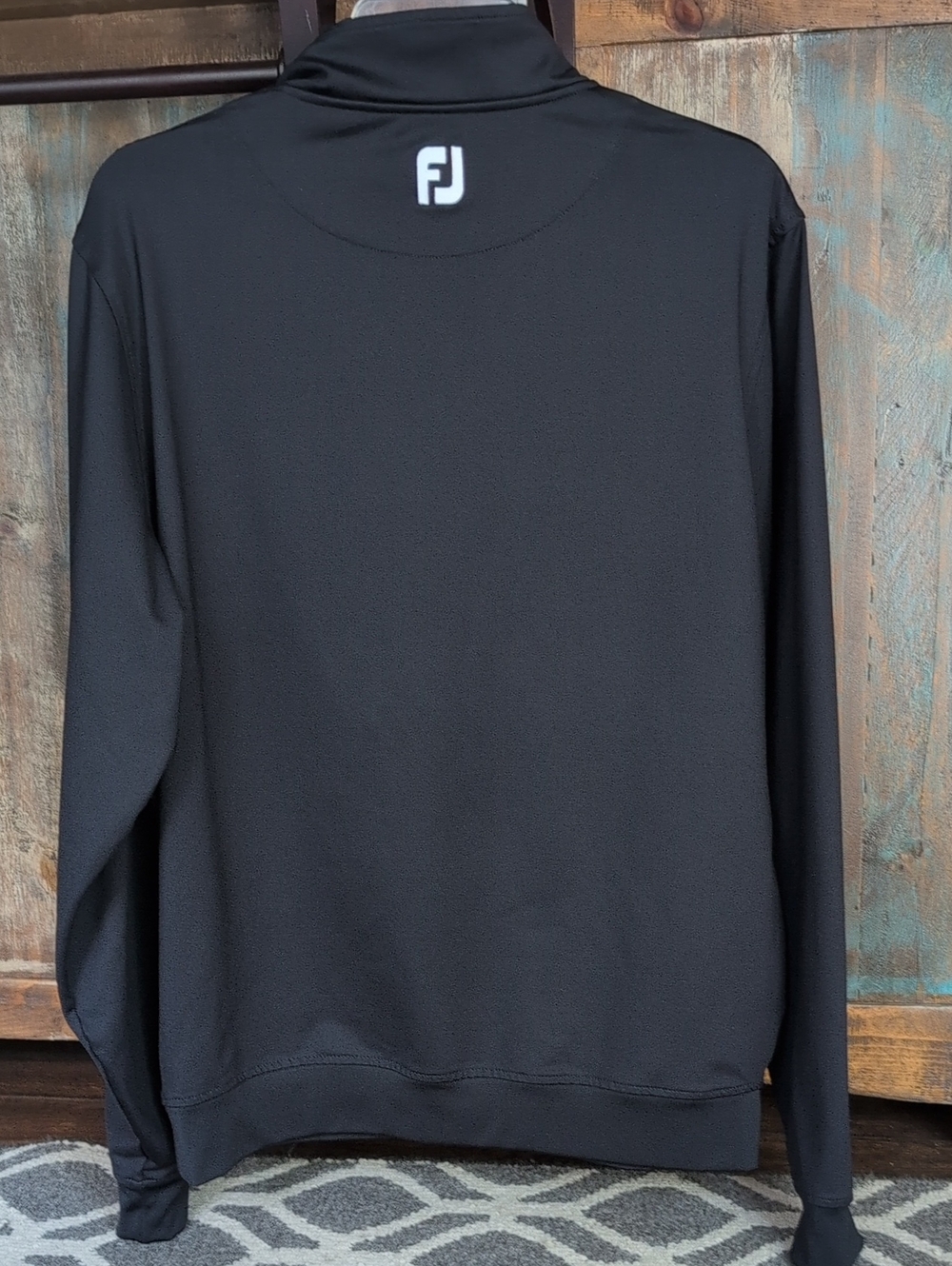 FootJoy Golf Black Quarter Zip Pullover Jacket - Men's Medium - Picture 2 of 5